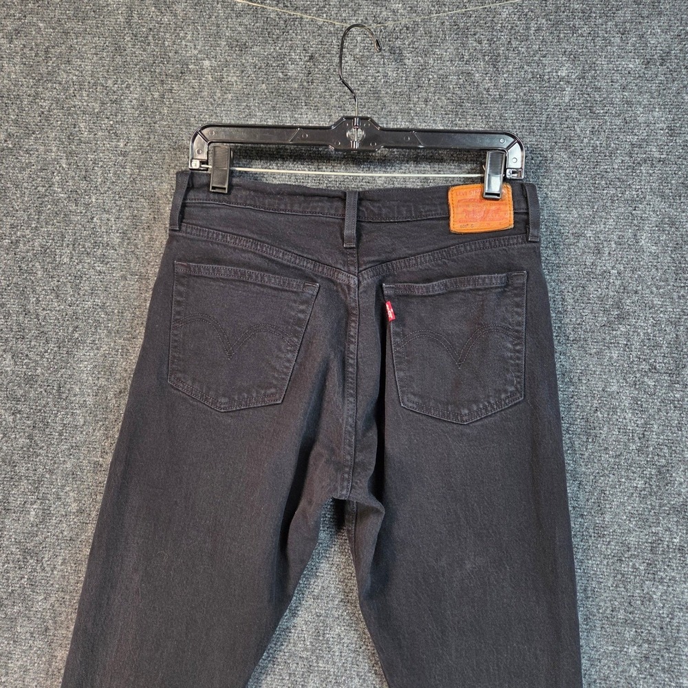 Levi's Premium 501 Big E Black Jeans 28x29 High Rise Button Fly Straight Leg - Picture 11 of 16